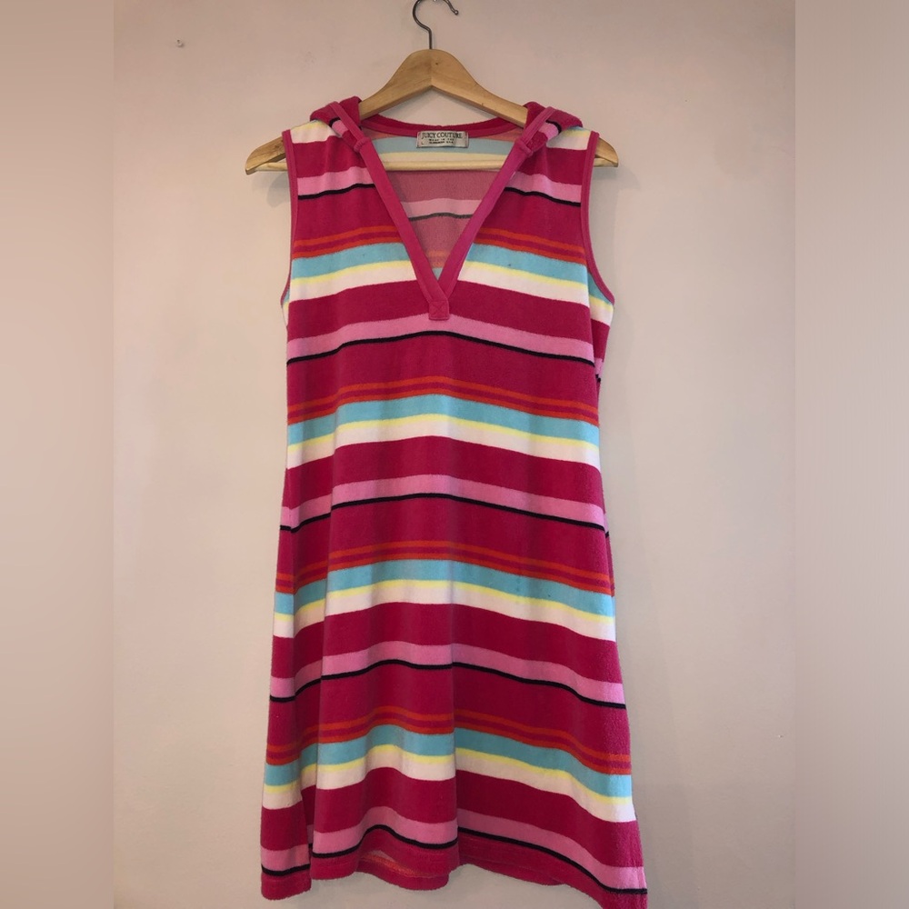 Vintage Juicy Couture women’s terrycloth stripped dress